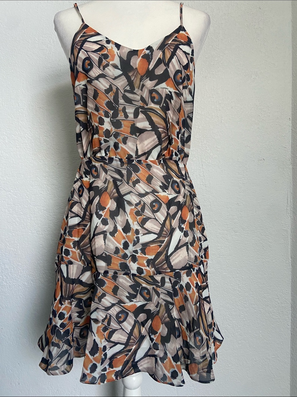 Monarch Butterfly Print Slip Dress, by Koko + Mason, size M. New with tags